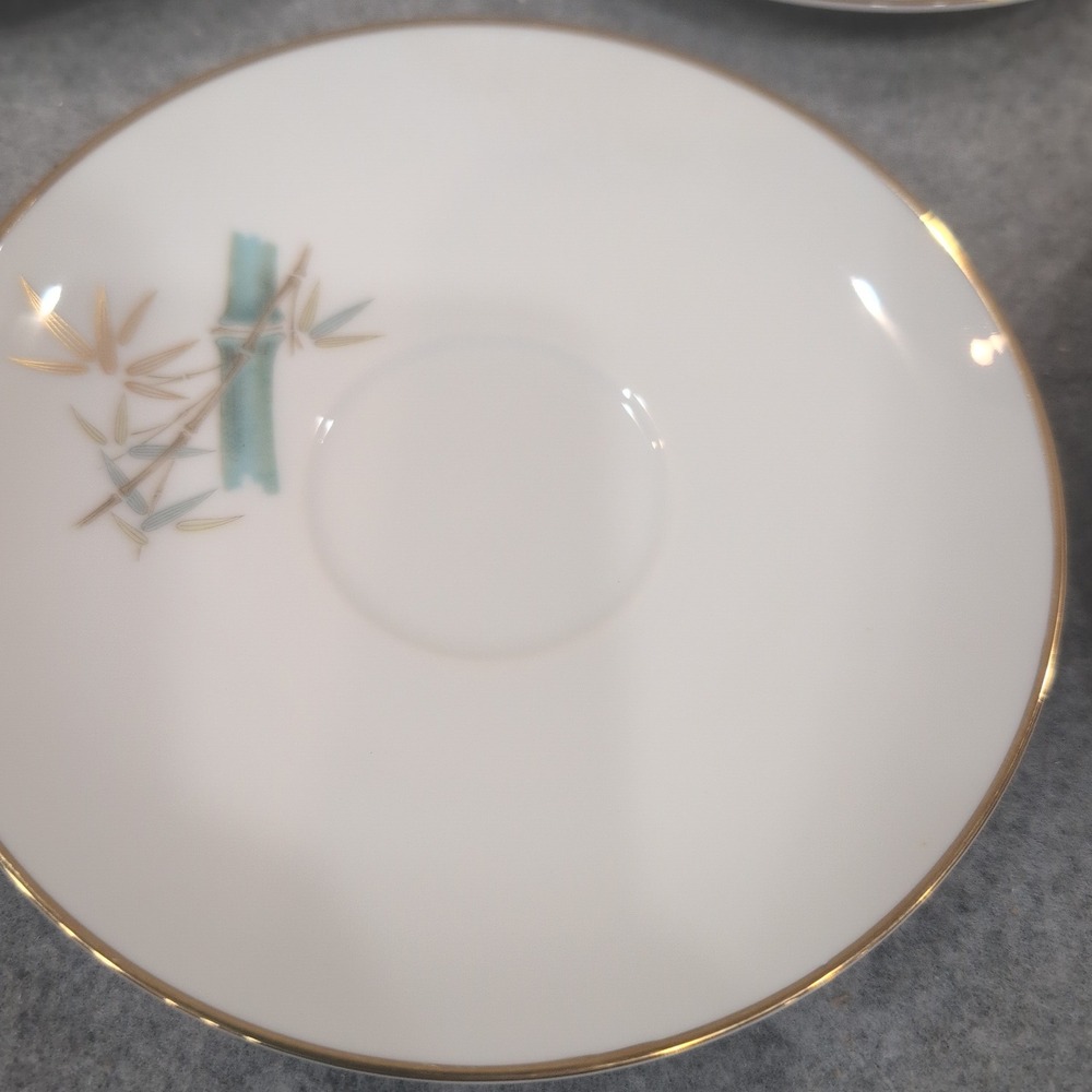 Noritake Oriental 6341 Bamboo Salad Plates and Saucers Set of 8 Japan Fine China - Picture 3 of 7